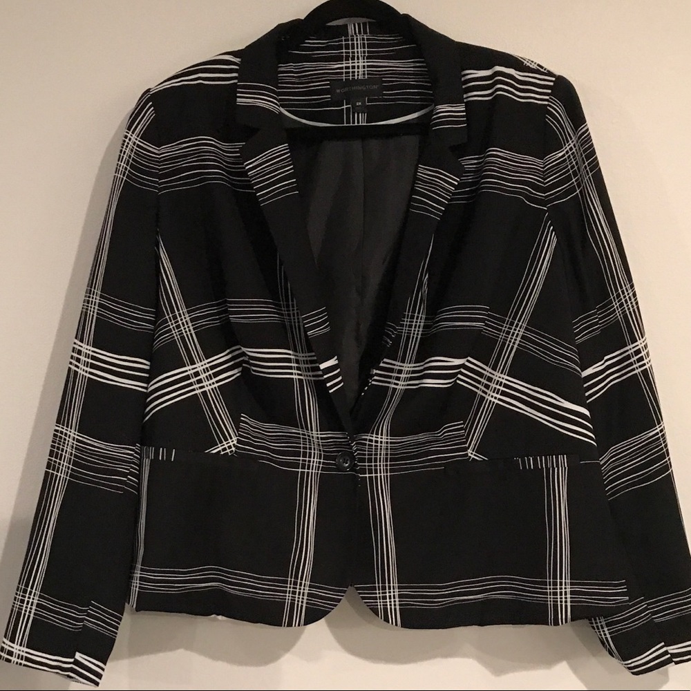 WORTHINGTON STRIPPED BLAZER